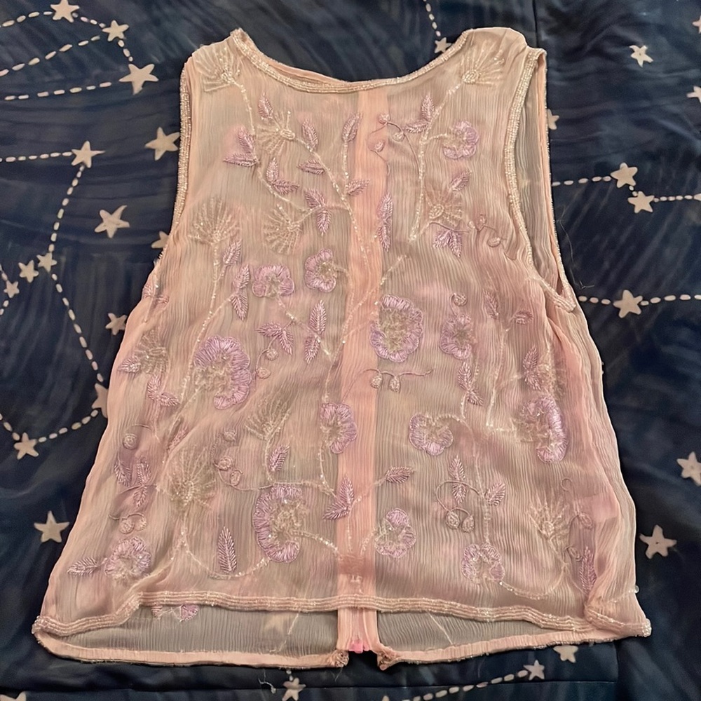 lavender beaded top